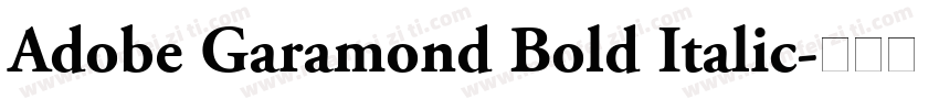 Adobe Garamond Bold Italic字体转换